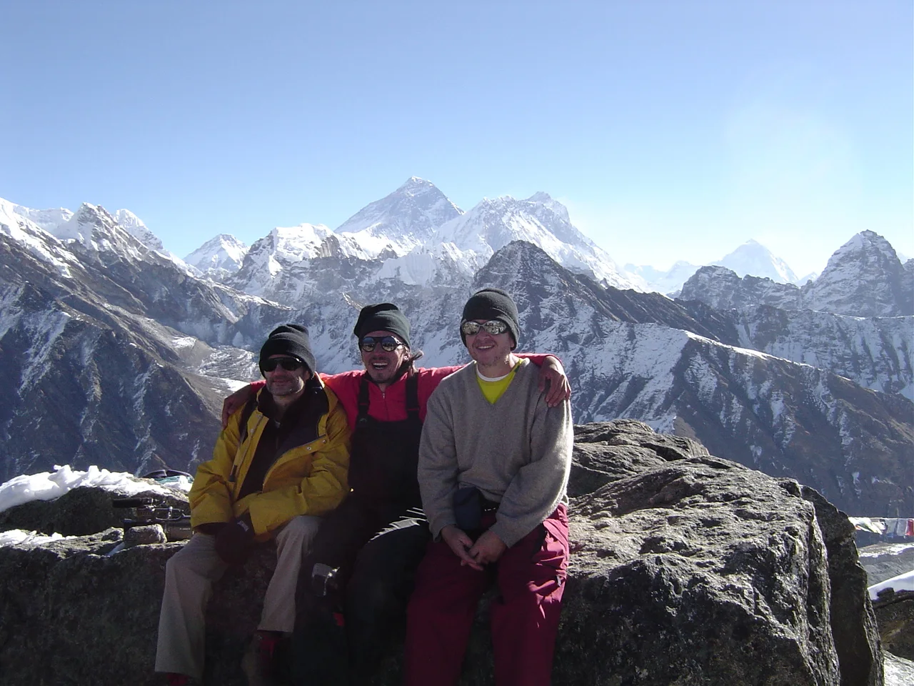 Joel Kriger, Vitor Negrete e João Carlos Angelini no Everest