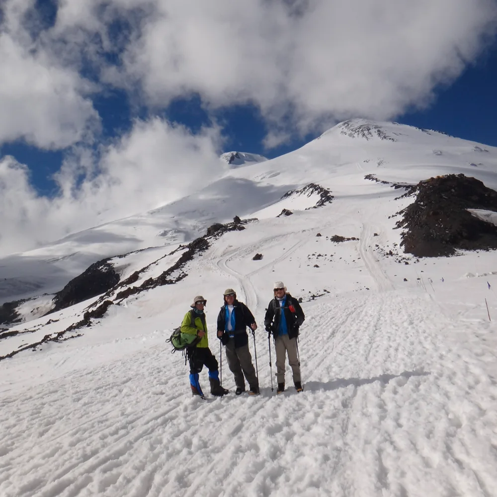 Joel Kriger durante a jornada ao Elbrus